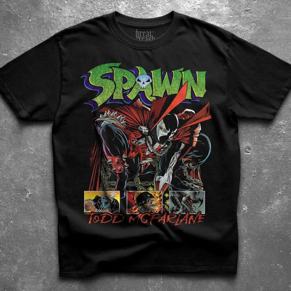 Spawn Shirt 90S Bootleg Style, Todd Mcfarlane Comic T-Shirt, Retro
